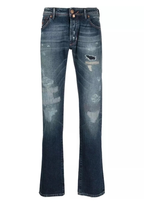 Jacob Cohën distressed tapered jeans - Blue