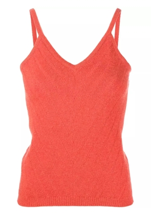 CHANEL Pre-Owned 1997 cashmere knit vest - Orange