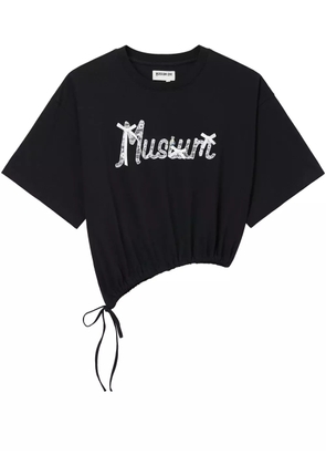 Musium Div. logo-embroidered T-shirt - Black