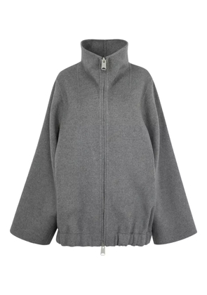 KHAITE Garret high-neck zip-front jacket - Grey