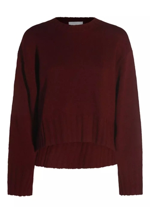 Allude crew-neck ribbed-knit sweater - Brown