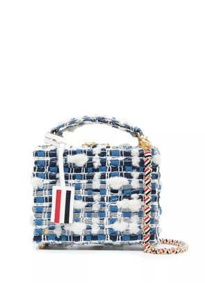 Thom Browne mini denim pouf tweed bag - Blue