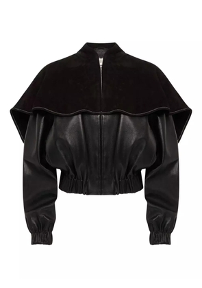 JW Anderson cape leather jacket - Black