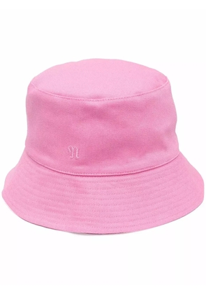 Nanushka Caran monogram-embroidered bucket hat - Pink