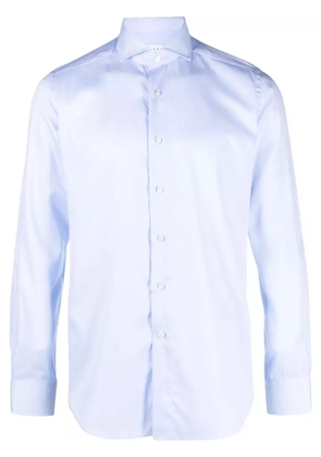 Xacus spread-collar cotton shirt - Blue