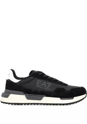 Ea7 Emporio Armani logo-detail lace-up sneakers - Black