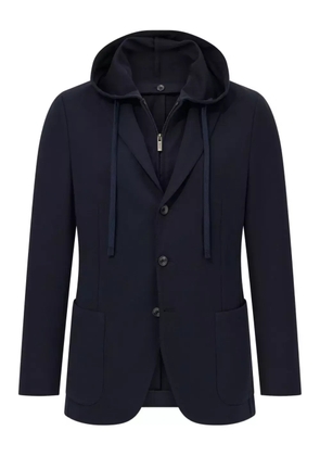 Boggi Milano hooded patch-pocket blazer - Blue