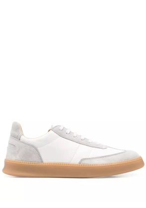 Spalwart panelled low-top sneakers - White