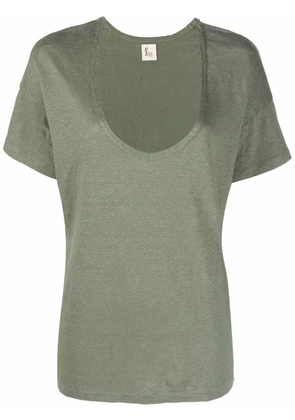 PAULA U-neck short-sleeved T-shirt - Green