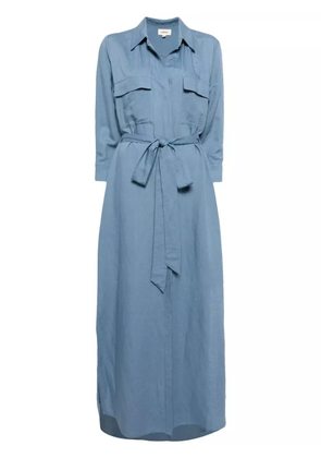 L'Agence Cameron linen-blend shirt dress - Blue