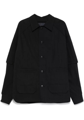 Juun.J layered overshirt - Black