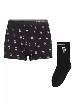 Karl Lagerfeld Ikon boxers and socks set - Black