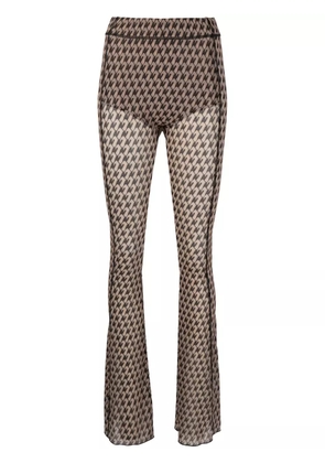 AVAVAV Apartment monogram-print trousers - Brown