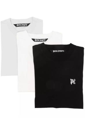 Palm Angels monogram-embroidered T-shirt (pack of three) - White