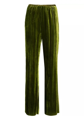 Forte Forte elasticated-waist flared velvet trousers - Green