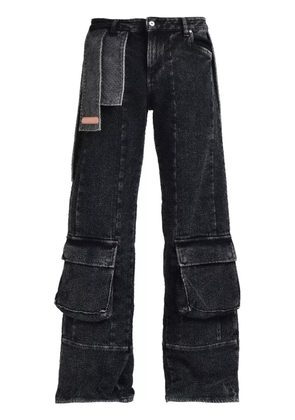 PDF bouclé wide-leg jeans - Blue