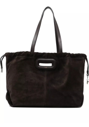 Maje suede top-handle tote bag - Brown