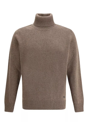 BROOKSFIELD turtleneck ribbed sweater - Brown