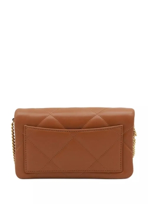 Tory Burch Kira diamond-quilt logo-plaque crossbody bag - Brown