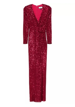 NISSA sequinned gown - Red