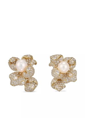 Anabela Chan 18K yellow gold vermeil Pearl Blossom earrings