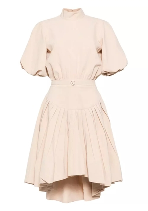 Saiid Kobeisy crepe short dress - Neutrals
