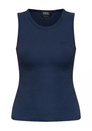 A.P.C. organic cotton tank top - Blue