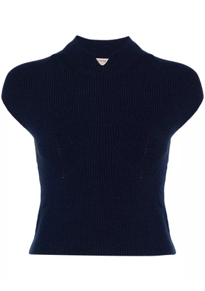 TWINSET logo plaque knitted top - Blue