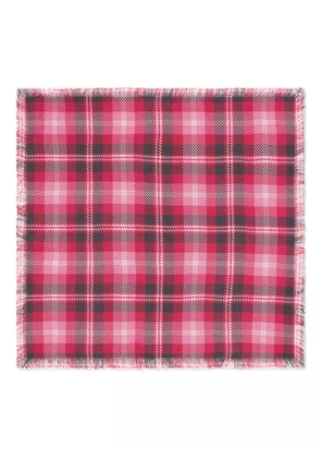 BOMPARD checked fringed scarf - Red