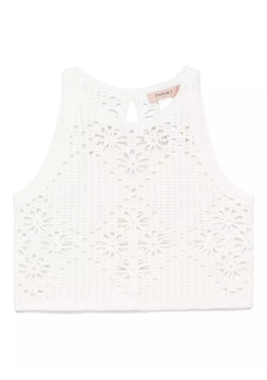 TWINSET crochet-knit crop top - White