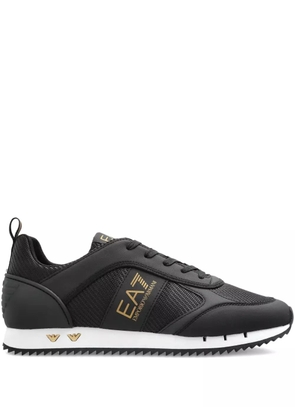 Ea7 Emporio Armani logo-stamp sneakers - Black