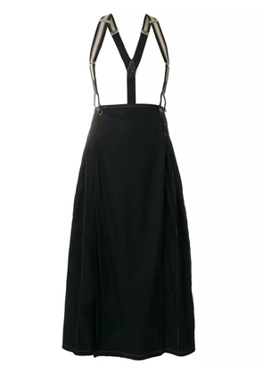 Jean Paul Gaultier Pre-Owned suspenders pleated skirt - Black