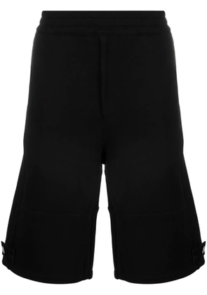 Alexander McQueen logo-plaque cotton shorts - Black