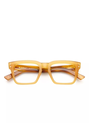 Kador Truman square-frame rivets-detail glasses - Yellow