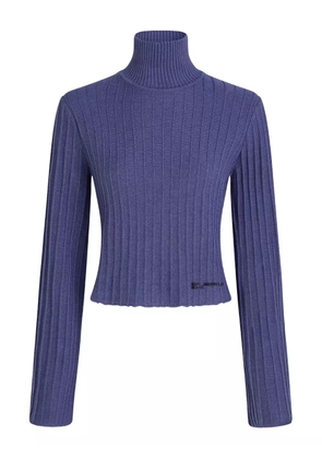 Karl Lagerfeld Jeans ribbed turtleneck sweater - Blue