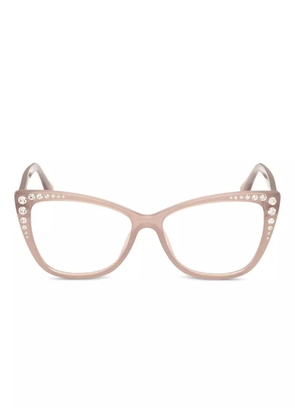 GUESS EYEWEAR crystal-embellished cat-eye glasses - Neutrals