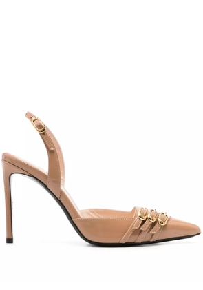 GINISSIMA 95mm leather pumps - Neutrals