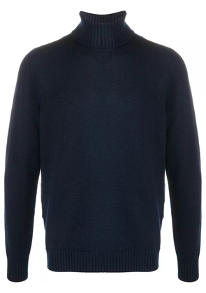 Drumohr roll-neck fitted jumper - Blue