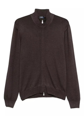 Barba zip-fastening sweater - Brown