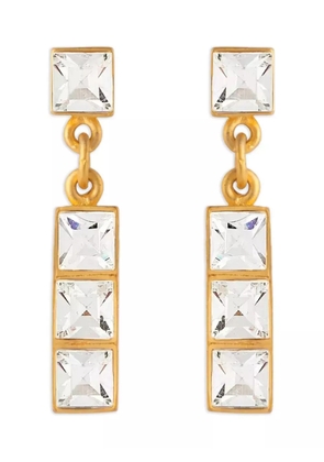 Susan Caplan Vintage 1980s crystal-embellished post earrings - Gold