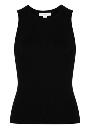 Vince crew-neck ribbed tank top - Black