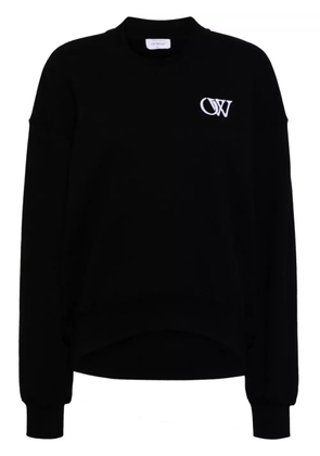 Off-White initial-appliqué sweatshirt - Black
