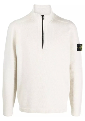 Stone Island Compass-motif half-zip sweatshirt - Neutrals