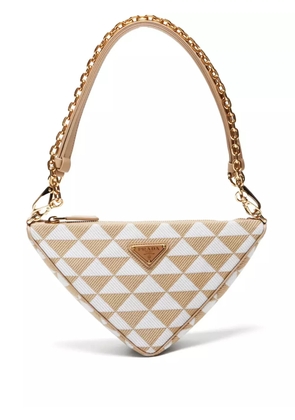 Prada Pre-Owned 2024 triangle shoulder bag - Neutrals