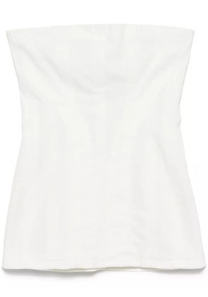 Mônot strapless denim mini dress - White