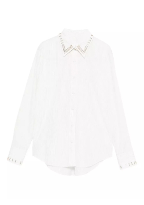 TRAME AUREE embellished striped shirt - White