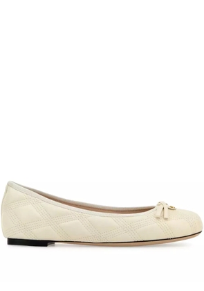 Valentino Garavani leather ballerina shoes - White