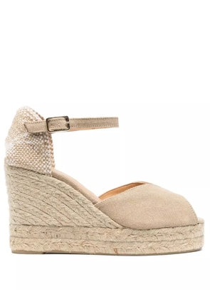 Castañer 110mm Bianca wedge espadrilles - Neutrals