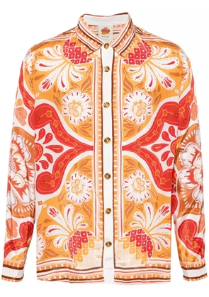 FARM Rio Wonderful Scarf satin shirt - Orange