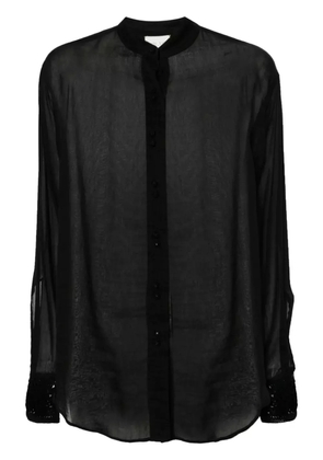 Forte Forte semi-sheer long-sleeve shirt - Black